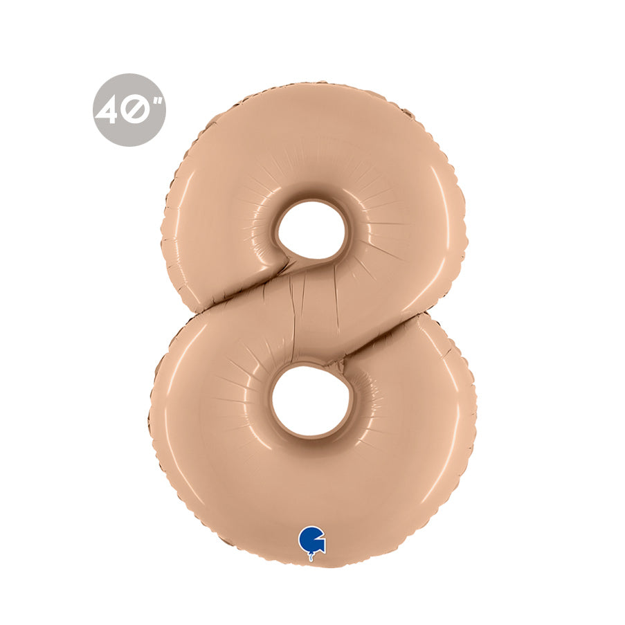 Jumbo Nude Number 8 Foil Balloon 40