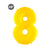 Jumbo Yellow Number 8 Foil Balloon - Eighth Birthday Balloon & Anniversary Decorations 