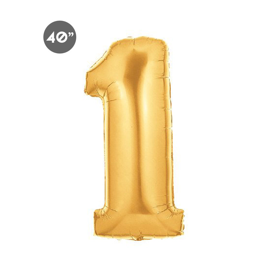 Jumbo Gold Number 1 Foil Balloon 40-inch