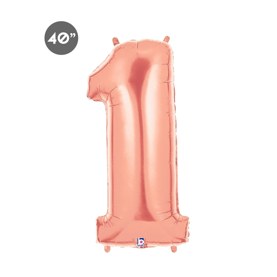 Rose Gold Number 1 balloon
