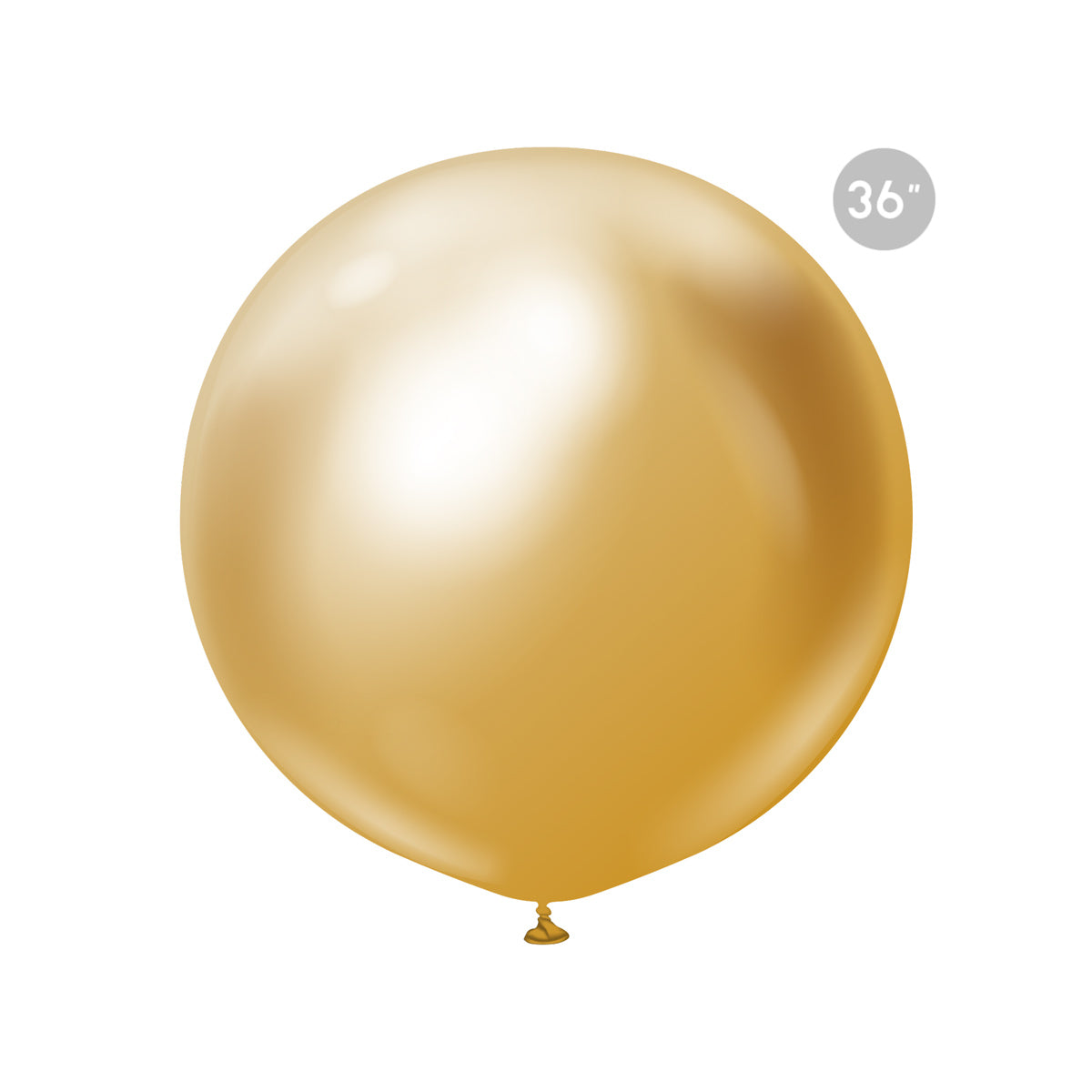 Jumbo Chrome Gold Latex Balloon 36" - Gold Christmas Party Decor - New Year Eve Party Decoration - Metallic Mirror Gold Birthday Balloon