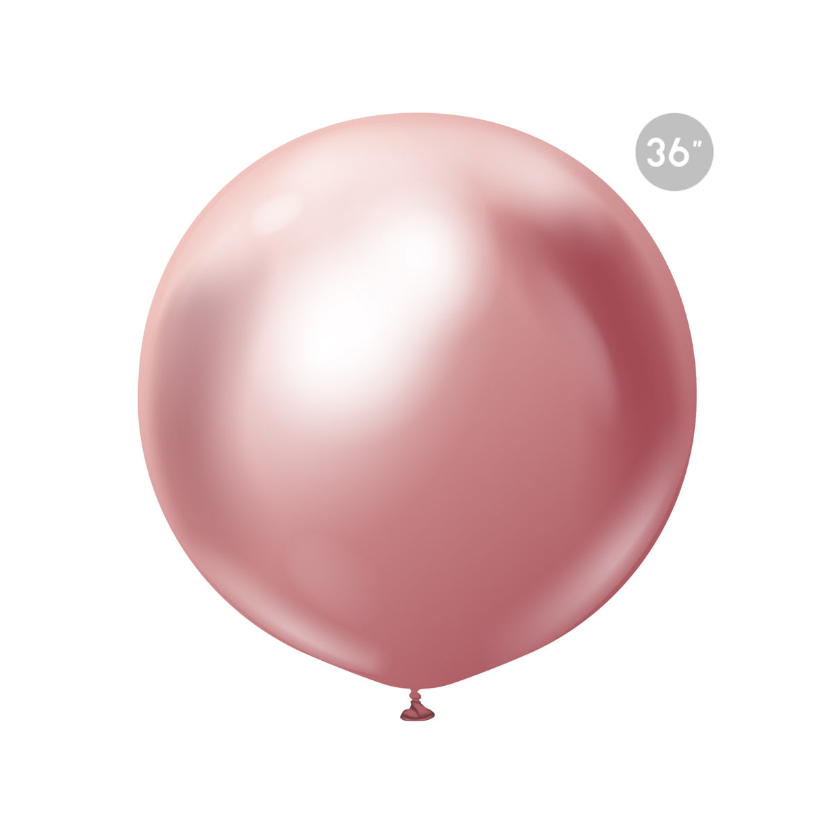 Jumbo Chrome Pink Latex Balloon 36" - Giant Metallic Mirror Pink Balloon for Girl Birthday and Baby Shower