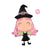 Cute Pink Witch Foil Balloon 39" - Pink Halloween Witch Birthday Party Decoration