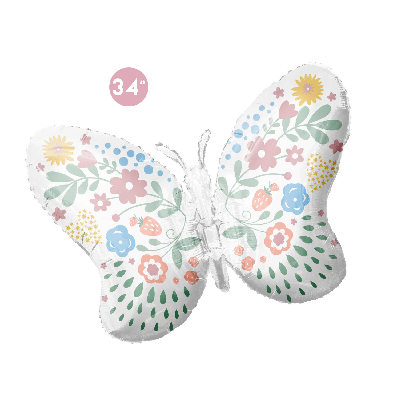 Lovely Butterfly Foil Balloon 34" - Flower Garden Birthday Party Bridal Shower Decoration