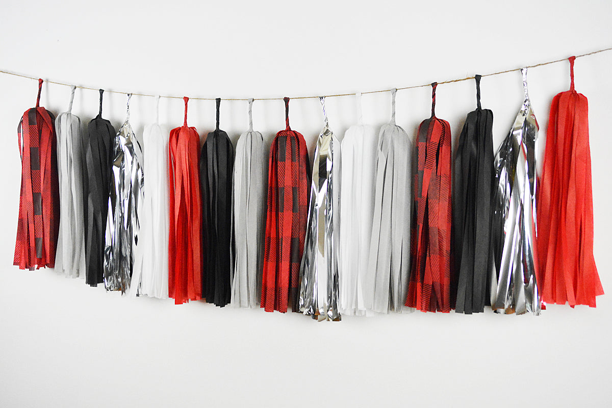 Silver Lumberjack Tassel Garland