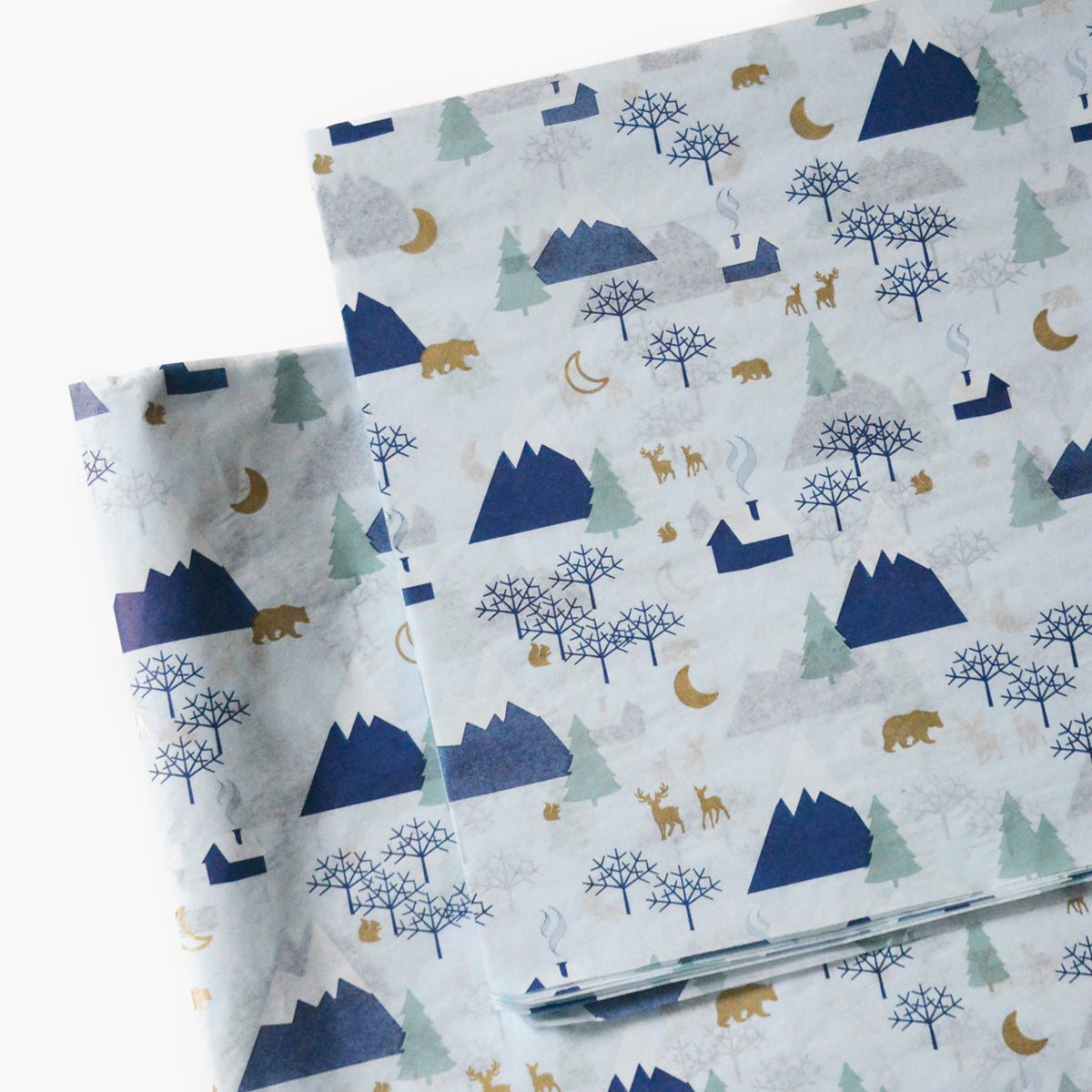 Mountain Life Tissue Paper - Natural and Outdoor Theme Gift Wrapping Paper