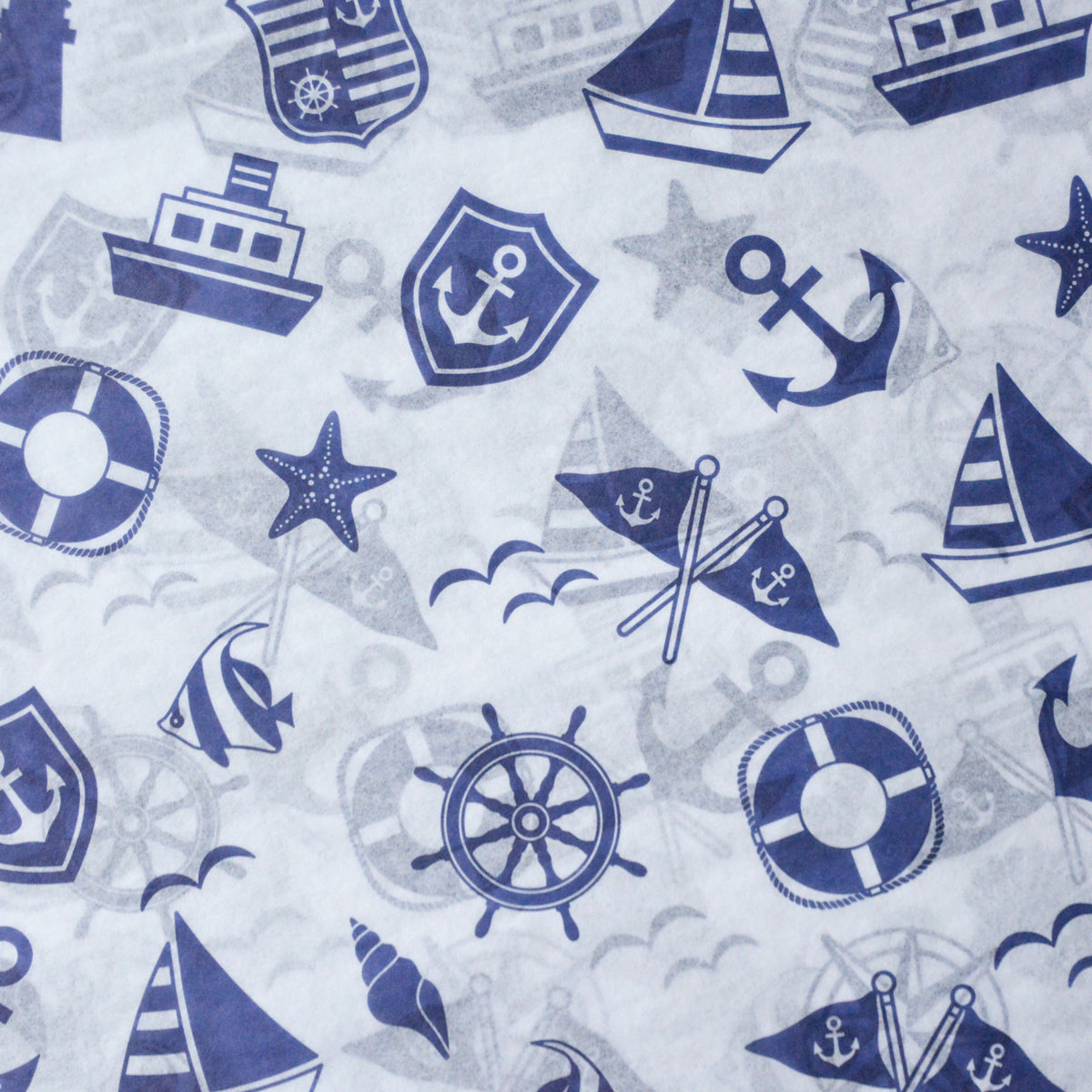 Nautical Pattern Tissue Paper - Navy Ocean Pattern Gift Wrapping Paper, Beach Pattern Paper, Paper Craft Supplies, Party Loot Bags Paper