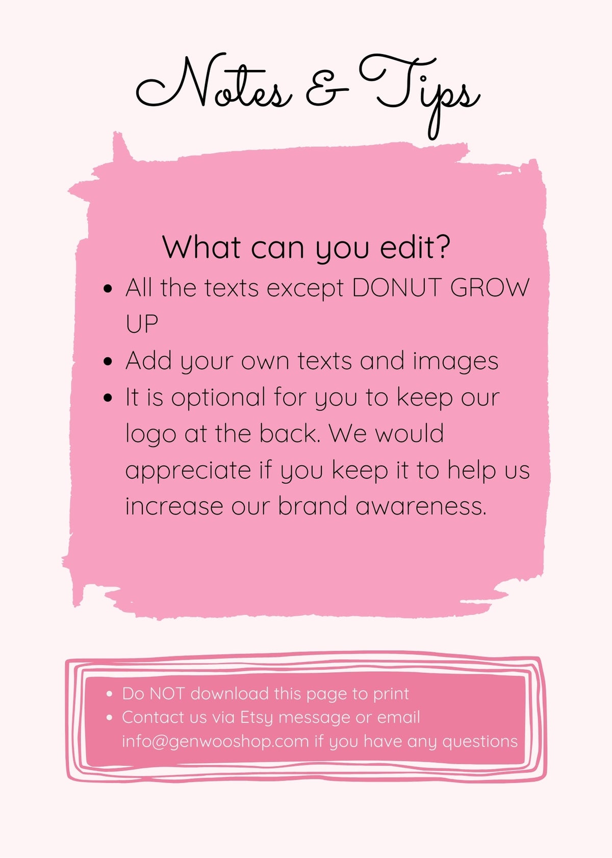 Editable Donut Grow Up Birthday Party Invitation