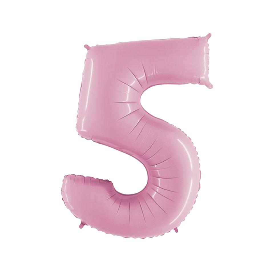 Pink Number 5 Balloon