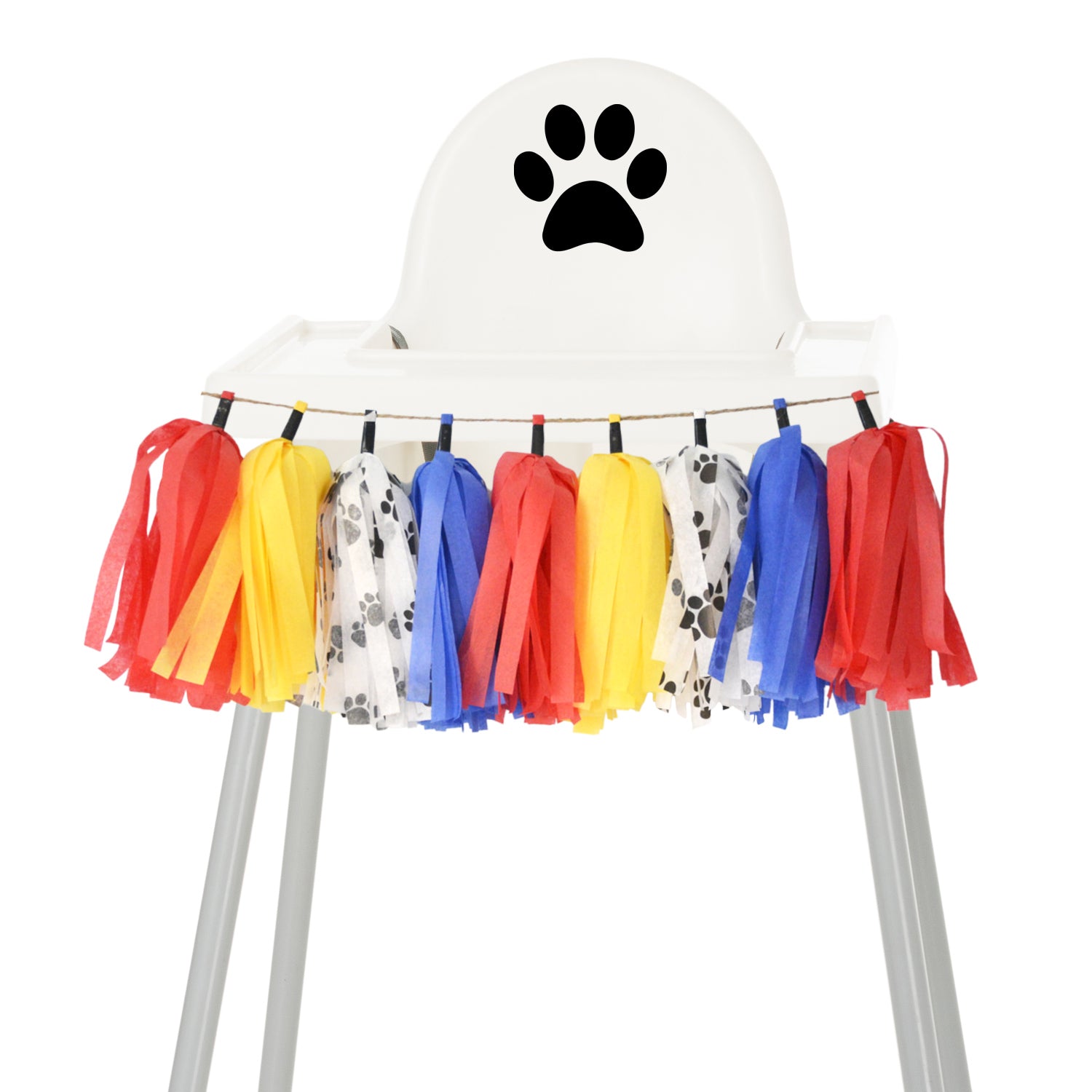 Pink Puppy Paws Tassel Garland - Pet Dog and Cat Girl Birthday Party  Decoration - GenWooShop