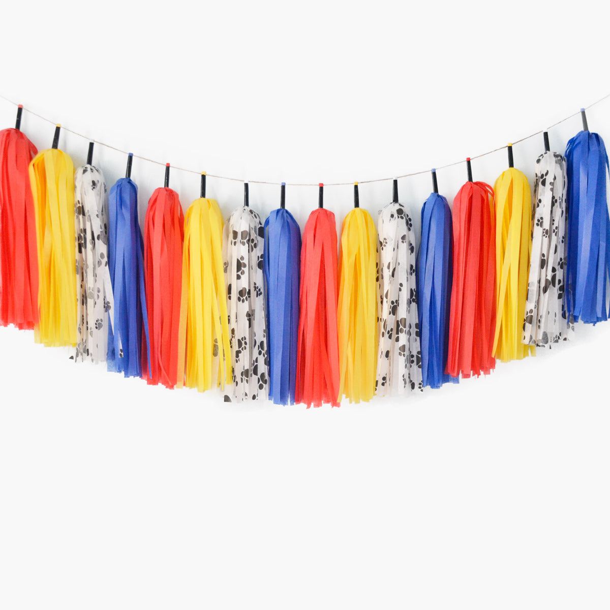 Puppy Paw Party Tassel Garland - Cartoon Dog Kids Birthday Party Decorations and Supplies 