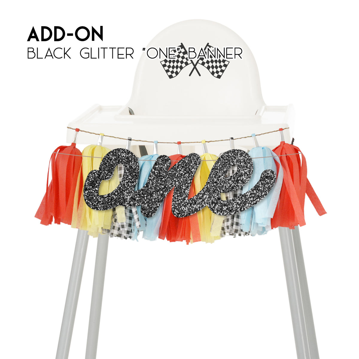 Race Car High Chair Garland