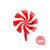 Red Peppermint Candy Foil Balloon 18" - Cute Christmas Holiday Party Decoration