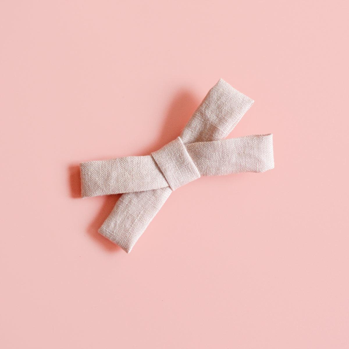 Rustic Hair Bow for girls and baby, dusty pink hair bow clip headband