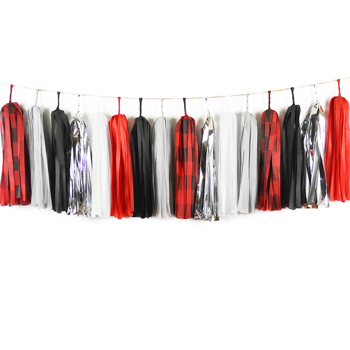 Silver Lumberjack Tassel Garland