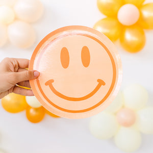 Groovy Smiley Face Party Dessert Plates