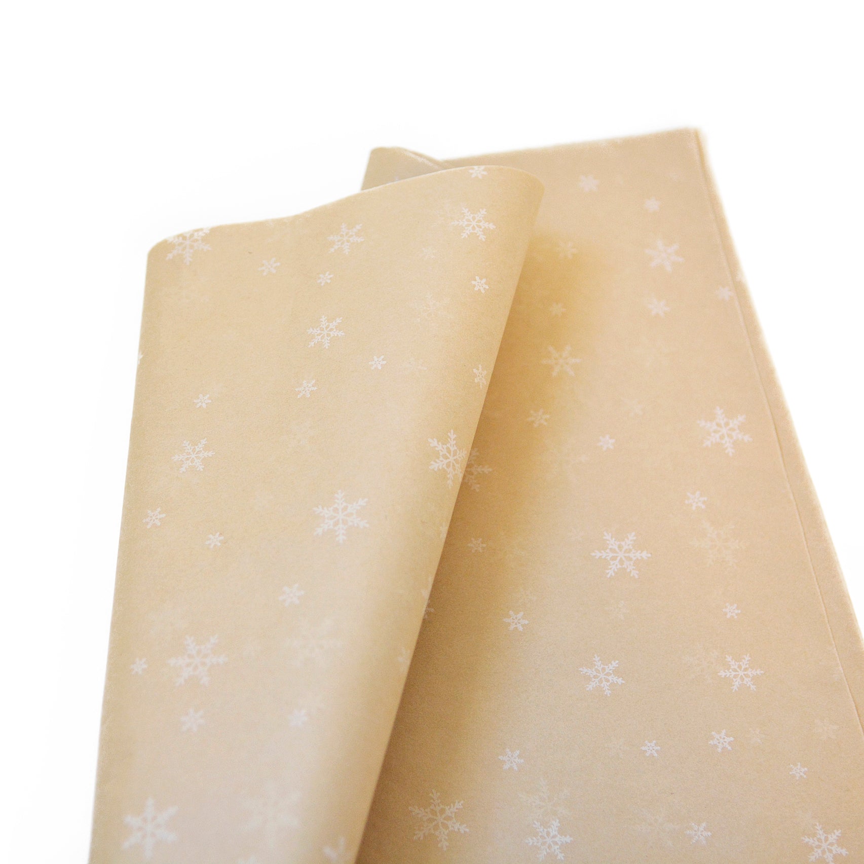 Kraft Snowflake Tissue Paper - Christmas Gift Wrapping & Winter