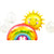 Sun and Rainbow Foil Balloon Set