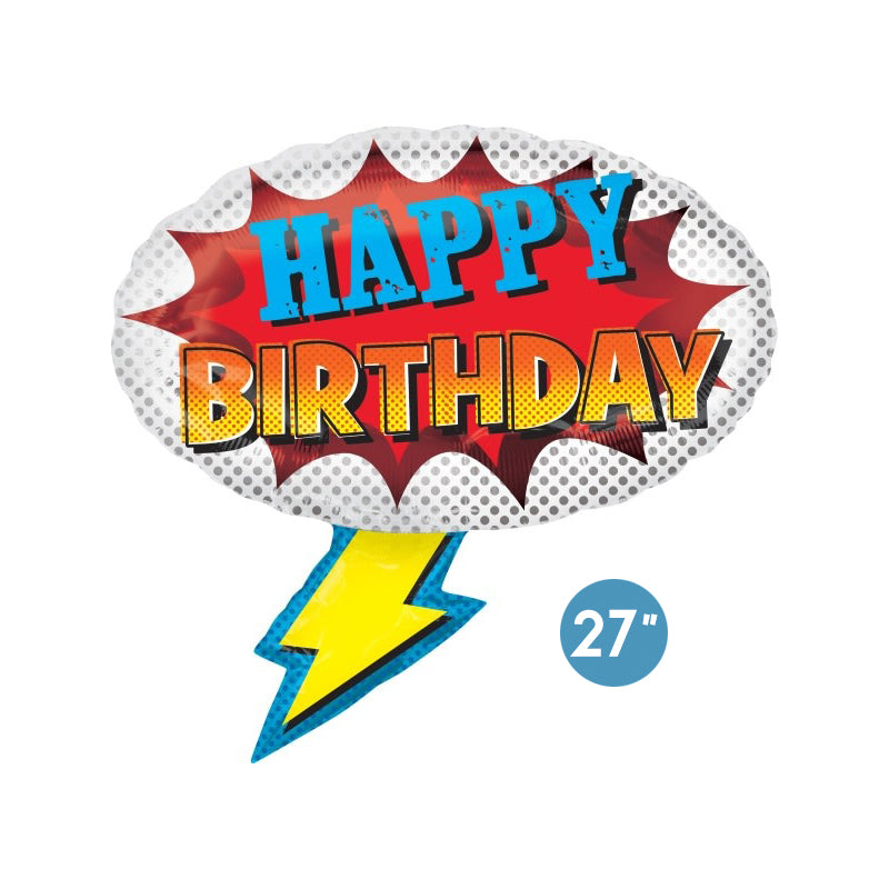 Superhero birthday balloon