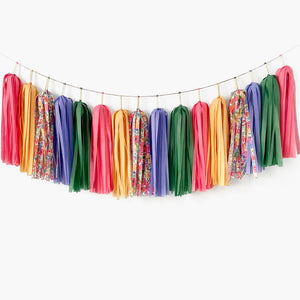 Wildflowers Tassel Garland - Bohemian Hippie Retro Vintage Girl Birthday Bridal Shower Baby Shower Mother's Day Party Backdrop Decorations