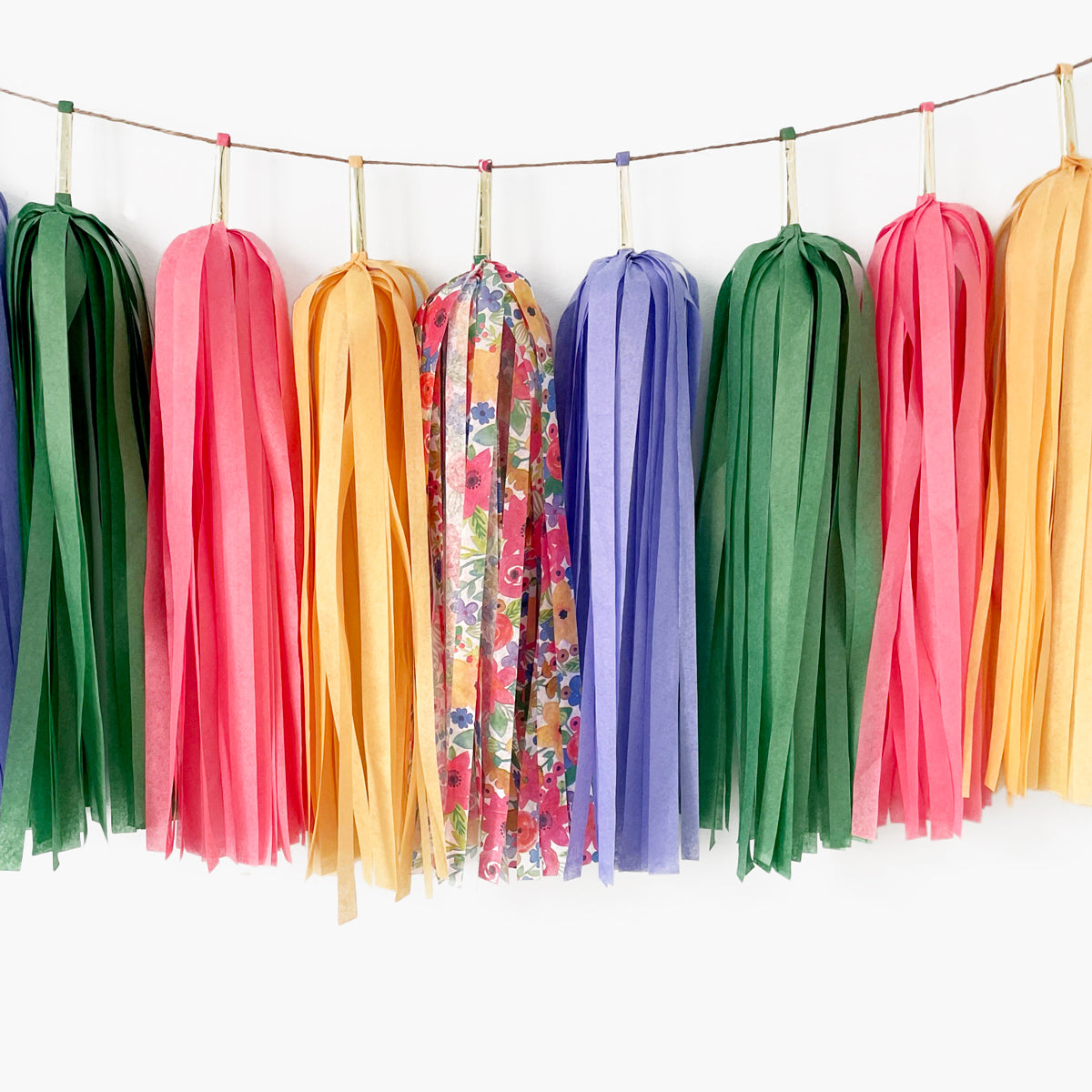 Wildflowers Tassel Garland - Bohemian Hippie Retro Vintage Girl Birthday Bridal Shower Baby Shower Mother's Day Party Backdrop Decorations