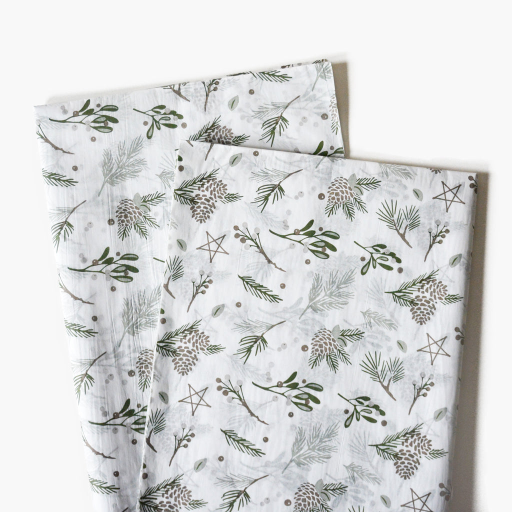 Pine Needles Holiday Wrapping Paper Sheet – beka-gene-studio