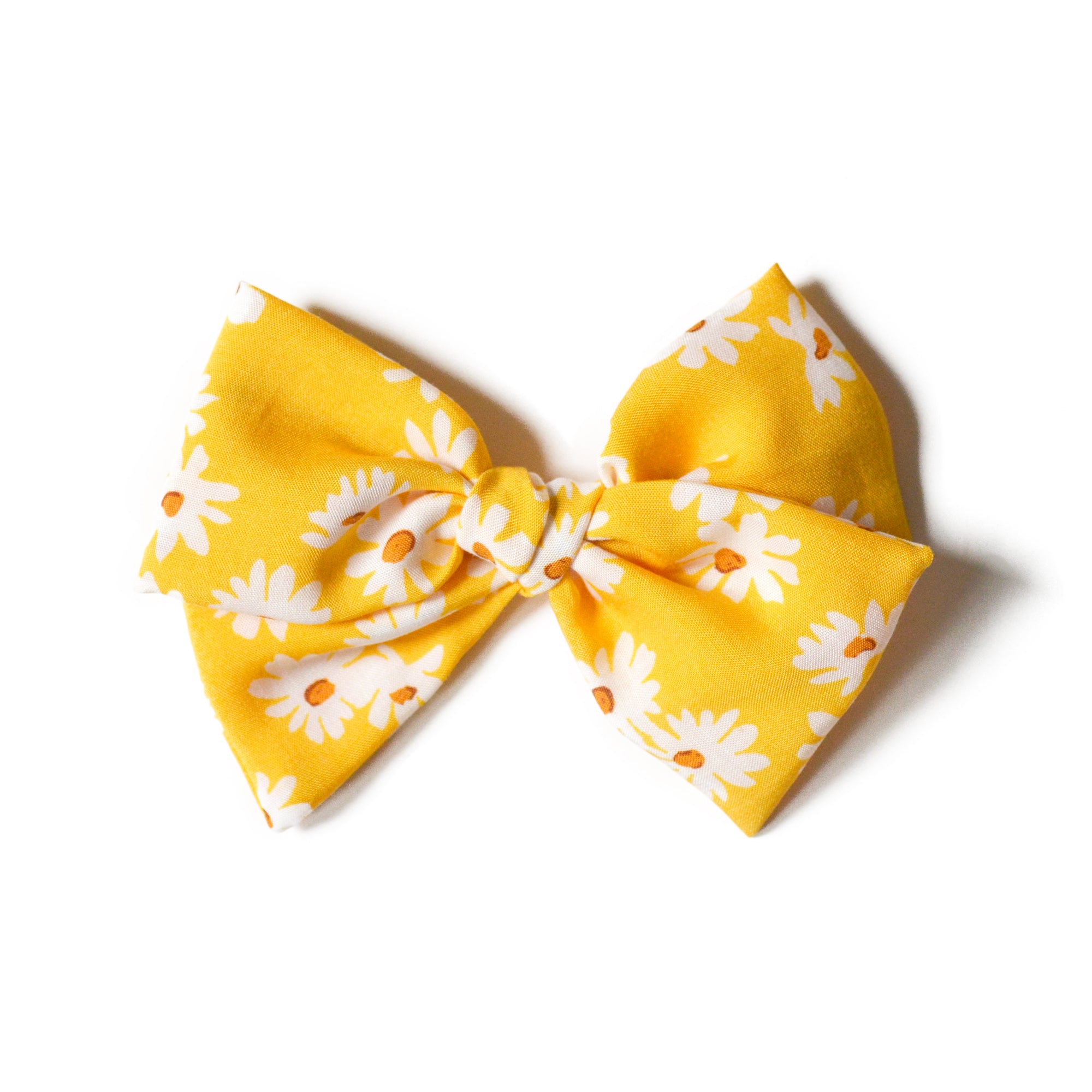 yellow daisy floral hair bows girls hair accessories genbow club