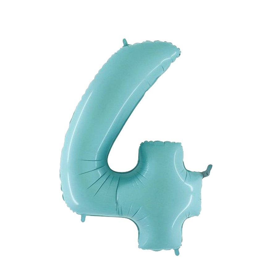 Jumbo Baby Blue Number 4 Foil Balloon