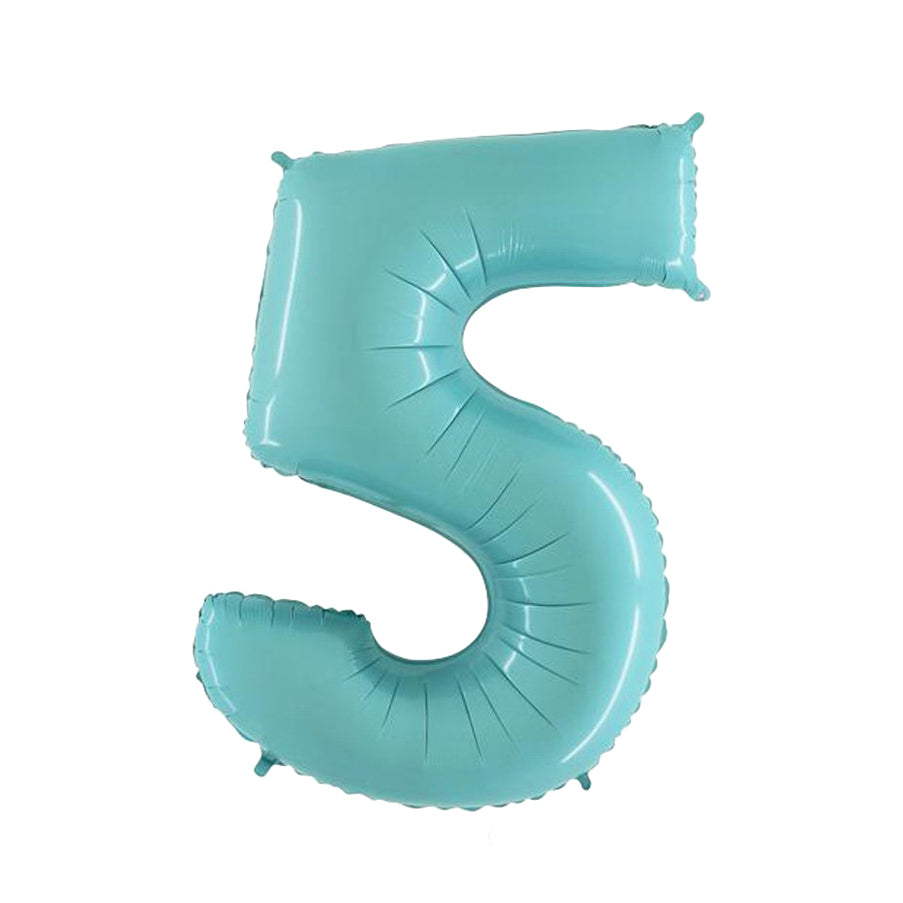 Jumbo Baby Blue Number 5 Foil Balloon