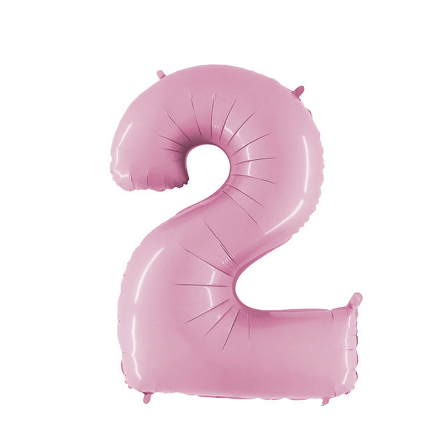 Jumbo Baby Pink Number 2 Foil Balloon