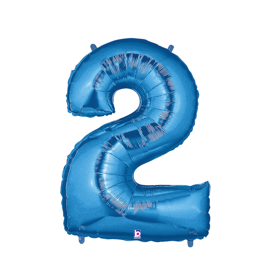 Jumbo Dark Blue Number 2 Foil Balloon
