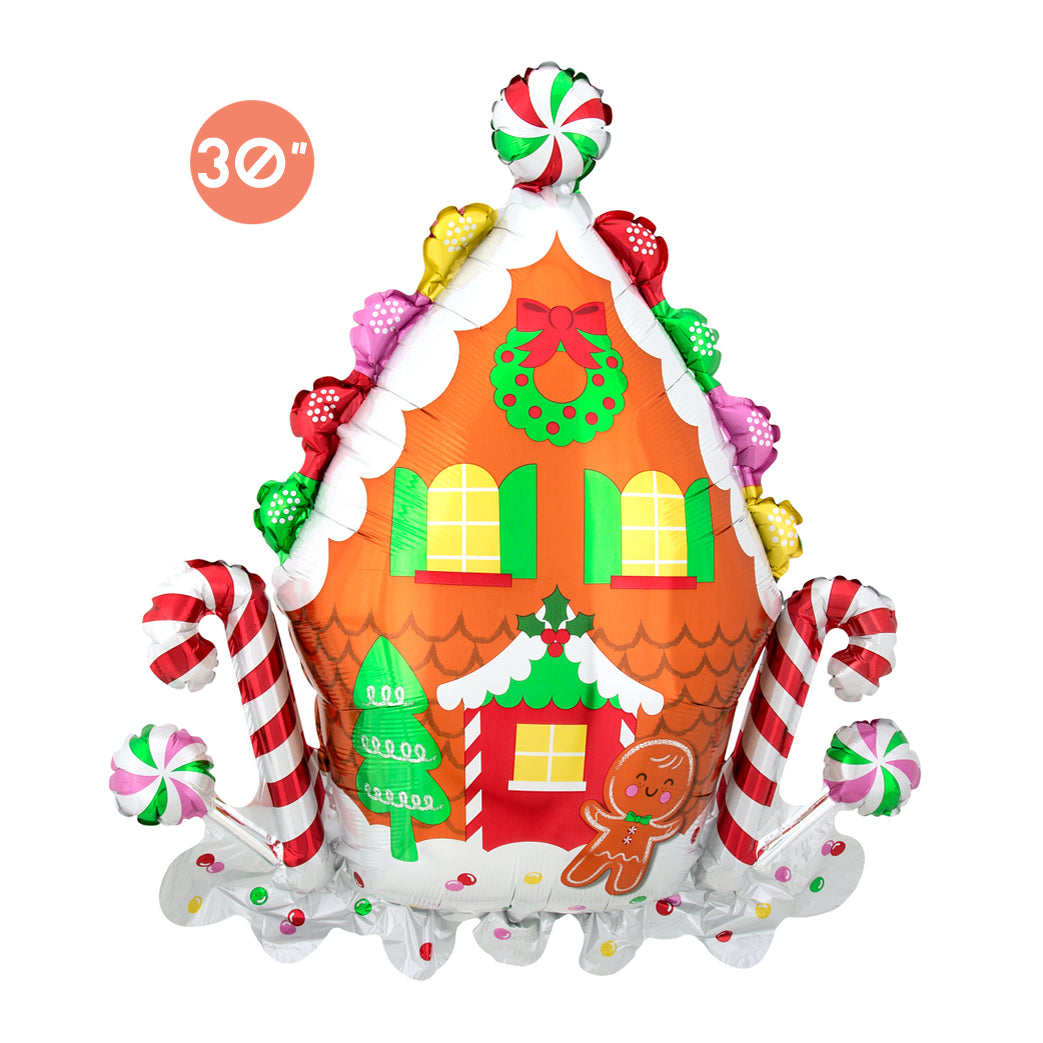 Jumbo Gingerbread House Foil Balloon Christmas Party Decoration