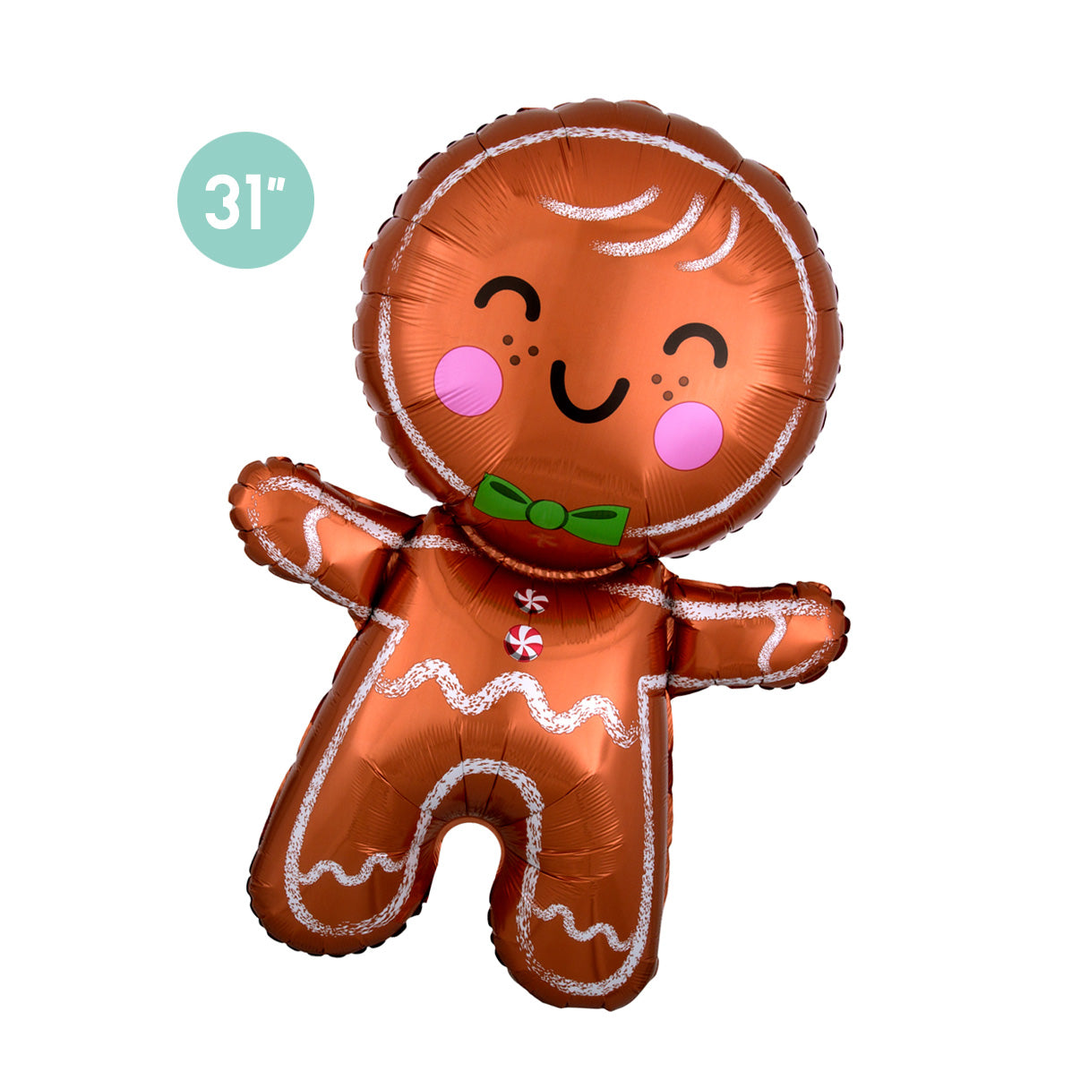 Happy Gingerbread Man Foil Balloon - Christmas Kids Birthday Party Decorations GenWoo Shop