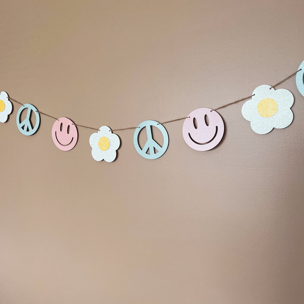 Groovy Symbol Banner | Smiley Face | Daisy | Peace