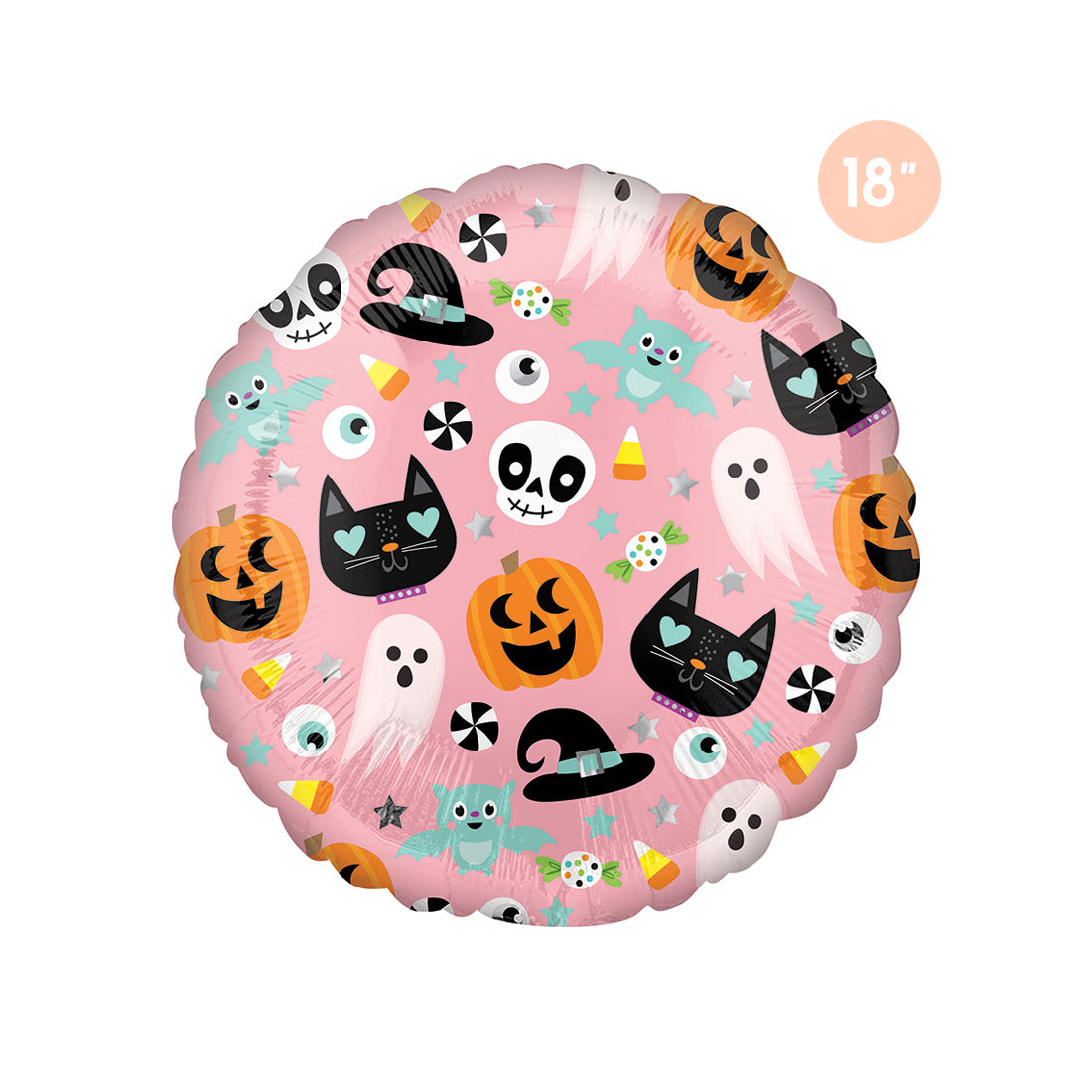 Fun Halloween Pattern Foil Balloon 18"