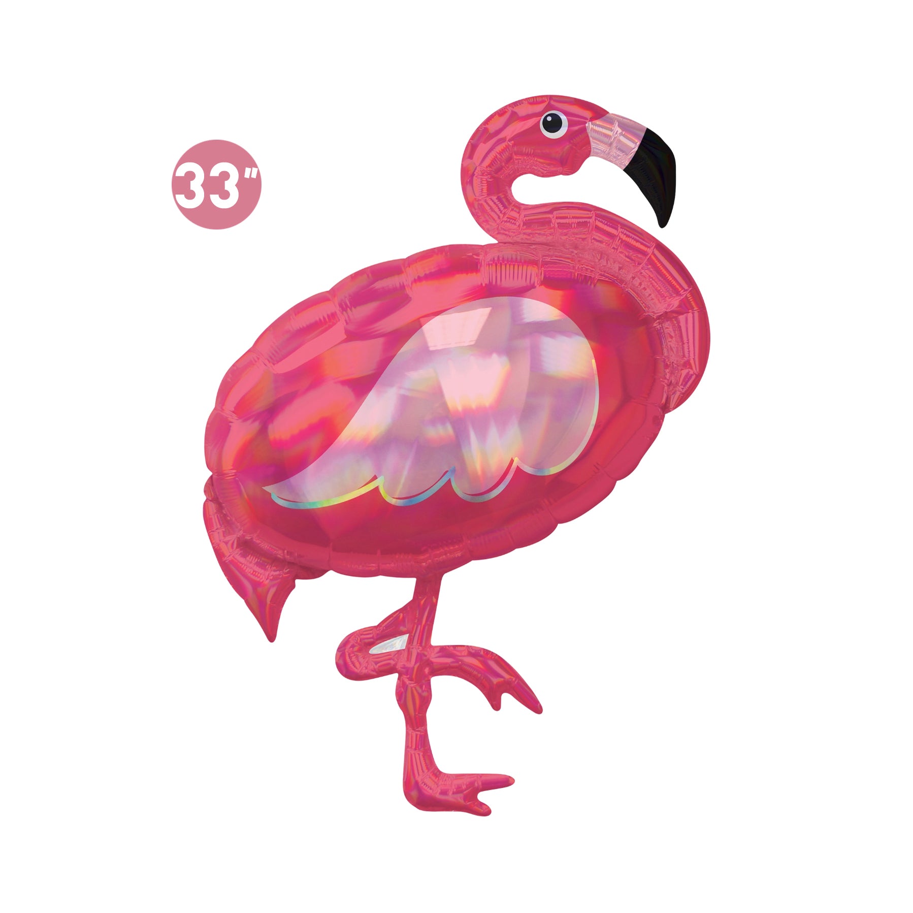 Iridescent Flamingo Foil Balloon 33-inch