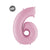 Jumbo Baby Pink Number 6 Foil Balloon - Girls 6th Birthday Number Balloon - Baby Girl 6 Months Photo Prop - Sixth Anniversary Celebration - GenWoo Shop