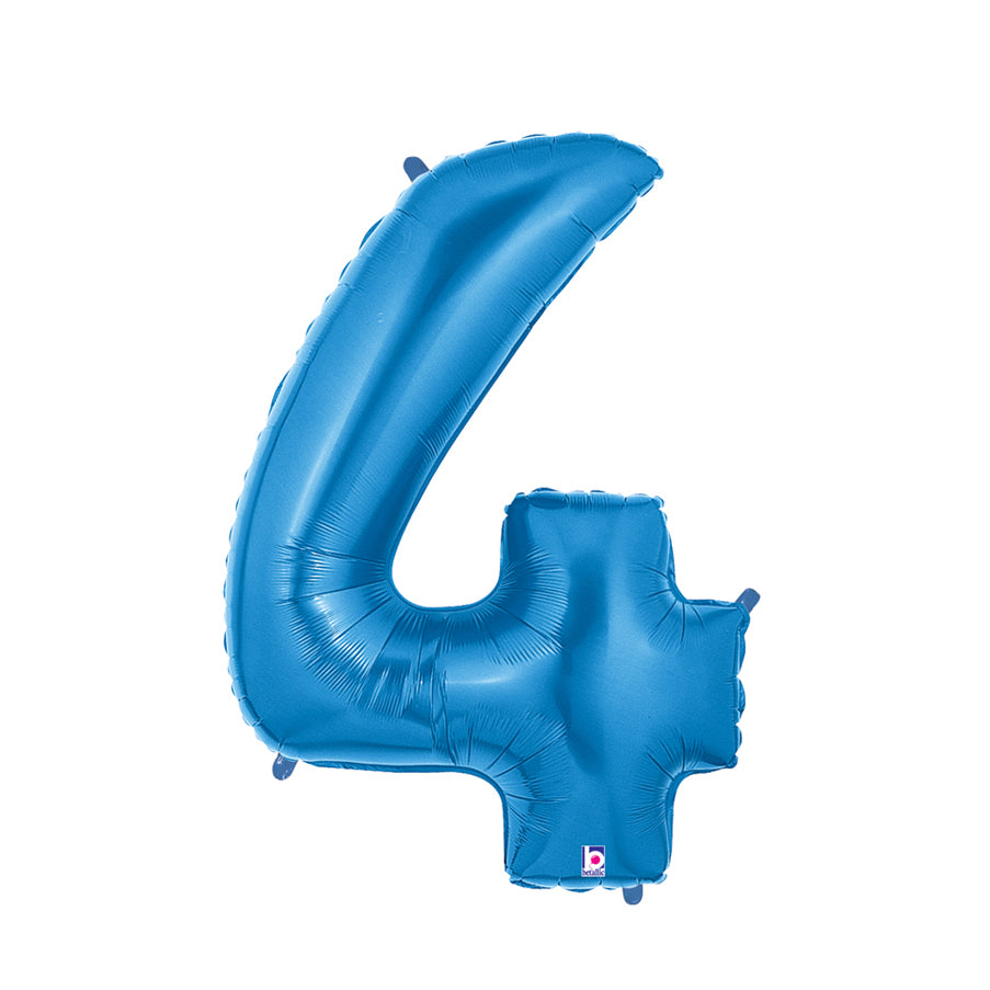 Jumbo Dark Blue Number 4 Foil Balloon