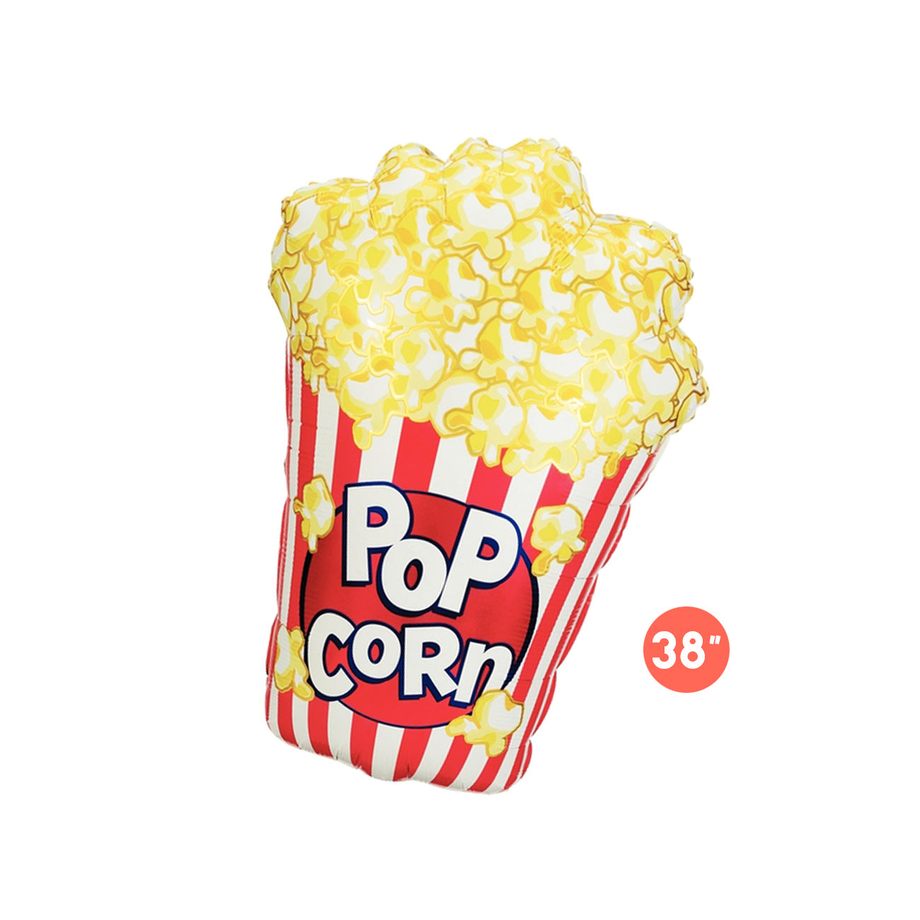 Popcorn Foil Balloon 38" - Food Balloon, Movie Night Party Balloon, Fast Food Balloon, Kids Birthday Party Decorations