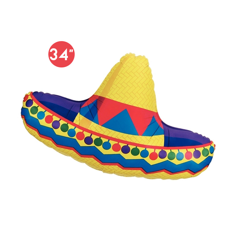 Sombrero Foil Balloon, Cinco de Mayo Party, Fiesta Taco Birthday, Cinco de Mayo Party Decoration, Mexican Party, Baby Shower, Bridal Shower