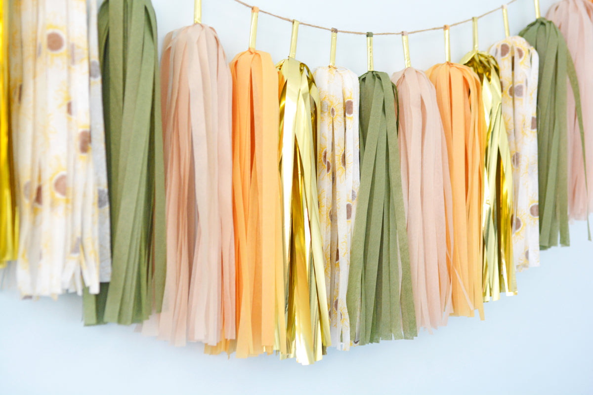 handmade party decoration sunflower party banner garland