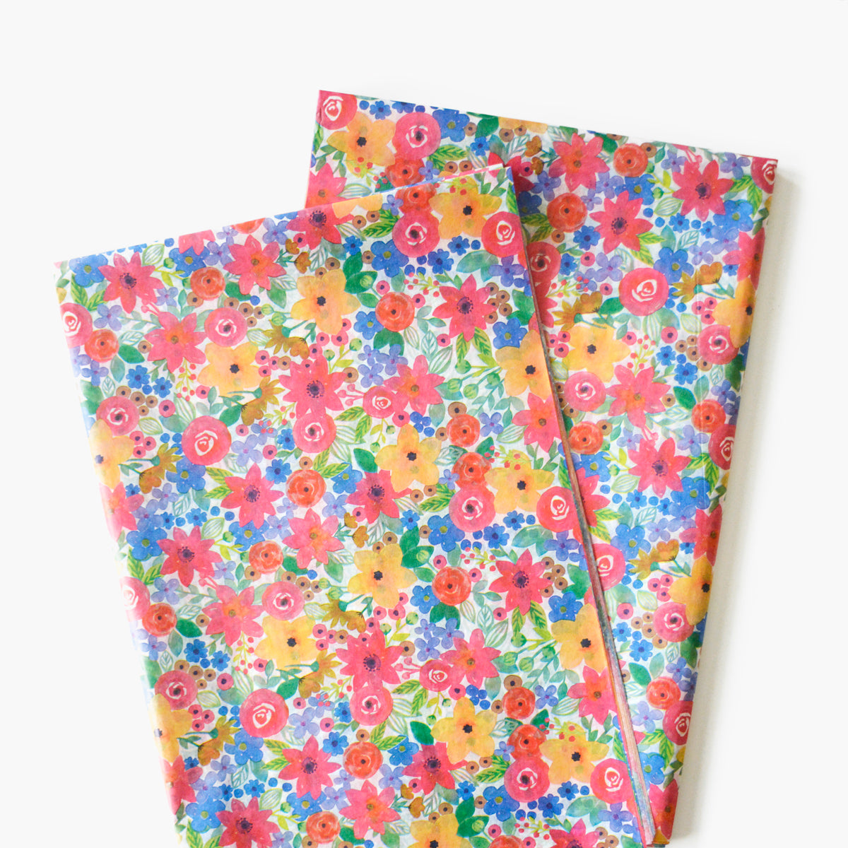 Watercolor Summer Flowers Tissue Paper - Floral Pattern Gift Wrapping, Paper  Craft Supplies - GenWooShop