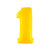 40-inch Jumbo Yellow Number 1 Foil Balloon